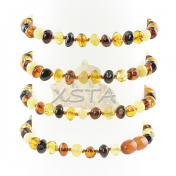 Amber bracelet multi with screw clasp